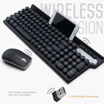 

LT500 Wireless Rechargeable Mouse Quiet Mute Multimedia 104 Keys Keyboard Combo Convenient and Fast Multimedia Switching