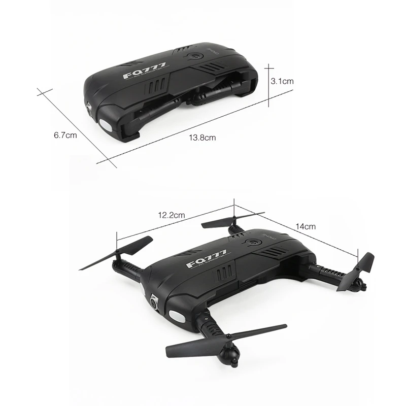 Fq777 Fq05 6-Axis Gyro 2.0Mp Wi-Fi Fpv Дрон Камера селфи складной Квадрокоптер
