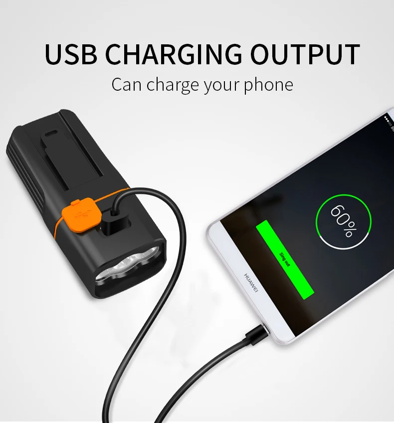 Bicycle Light 3*T6/L2 5200mAh Bike Light Built in USB Charge Powerfull Cycling Light Waterproof Bike Accessory as Power Bank