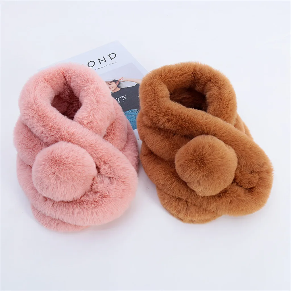 

Luxury Winter Faux Fur Collar Coat Women Scarf Warm Hairy Soft Shawl Hood Fur Decor For Jackets Multi Color Female Fur Scarves