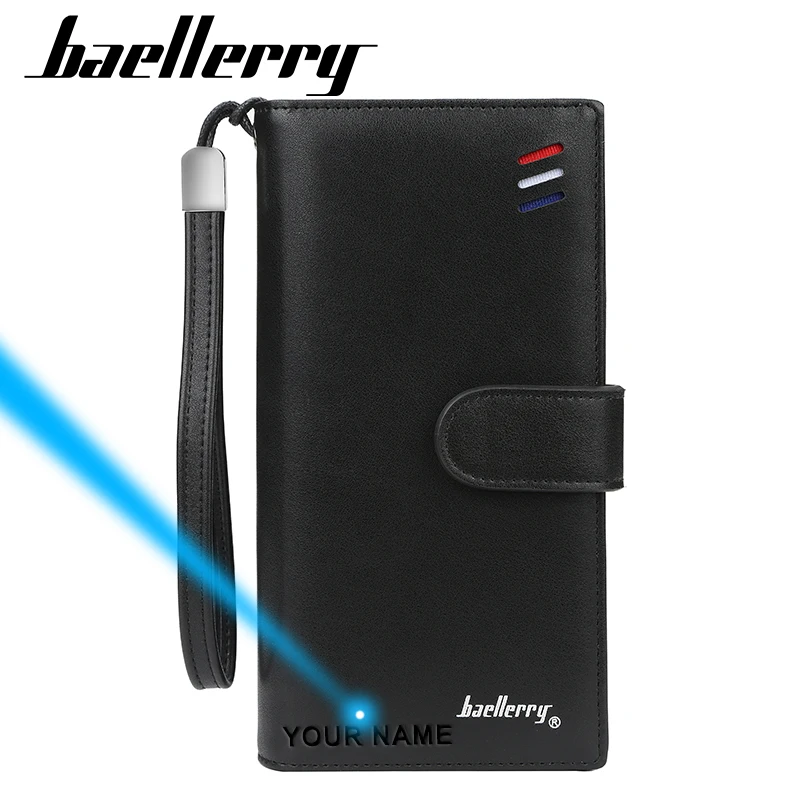 Модный черный мужской кошелек Baellerry 2020 деловые кожаные мужские кошельки и