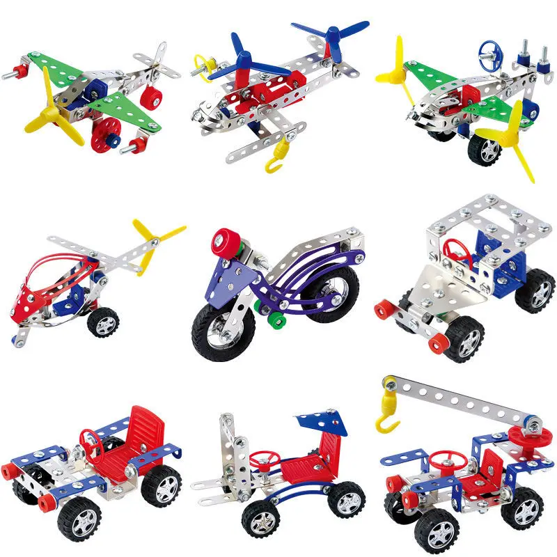 

Children's Metal Assembly Toy Model Car 3D Stereo Screw Nut Disassembly Student Puzzle Assembly Iron Building Block