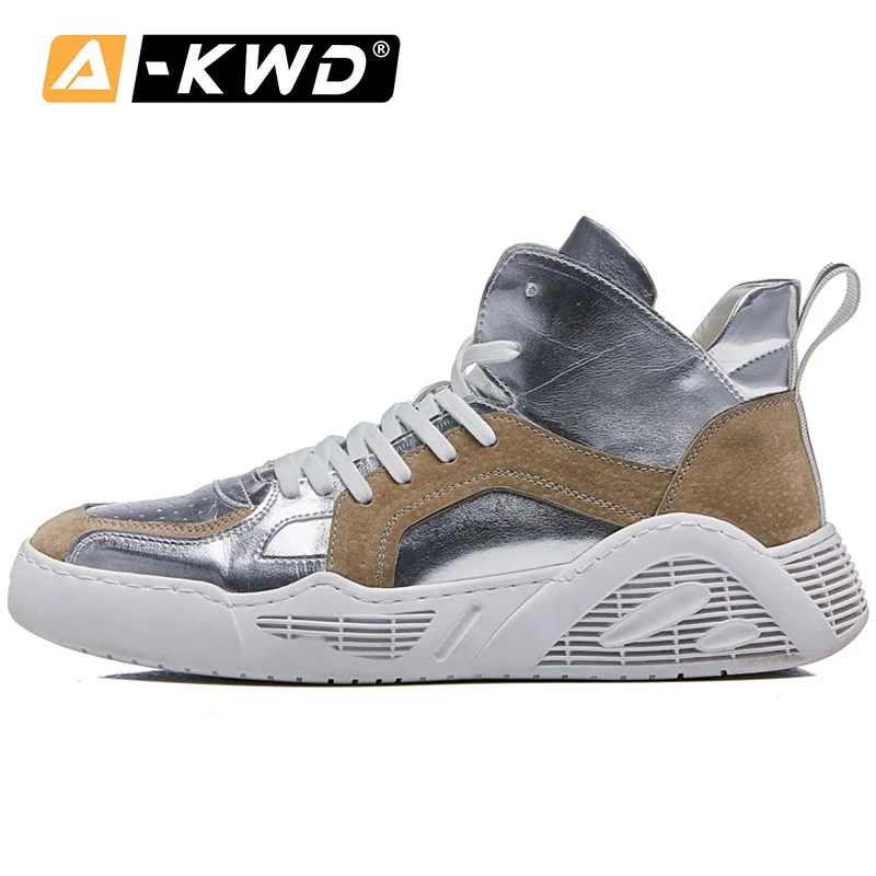 Мужские кроссовки с высоким берцем из дышащей кожи|Повседневная обувь| |