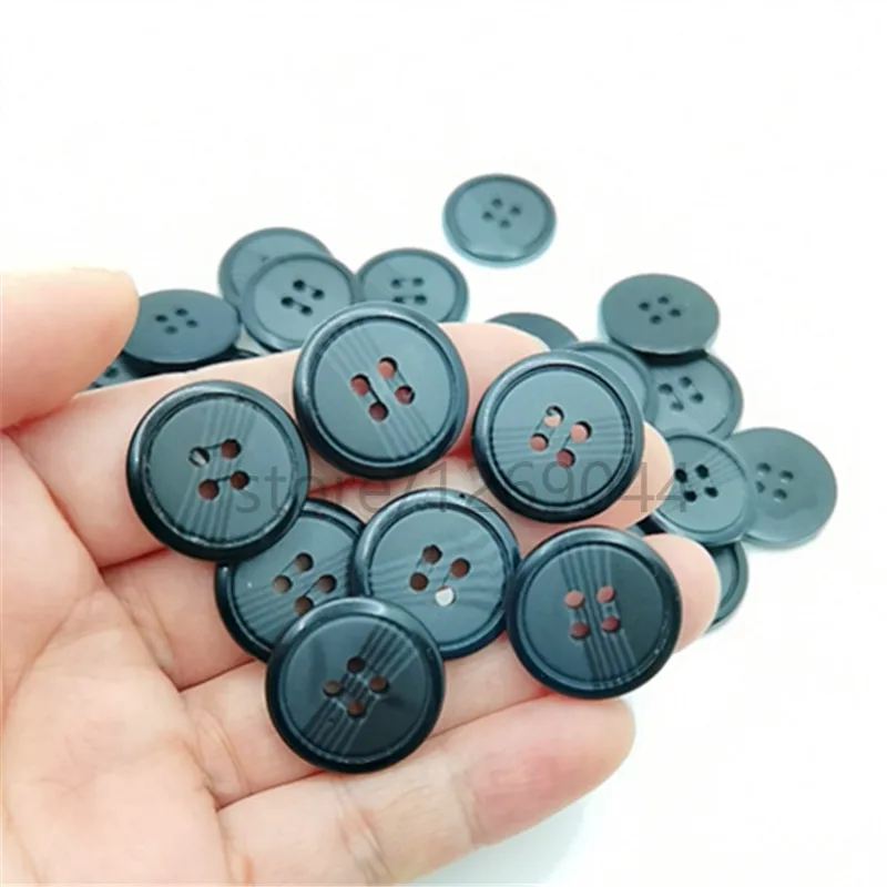 

40 шт./упак. 22 мм черные пуговицы из смолы в стиле ретро для декора швейных поделок одежды пальто DIY Muppet декоративные аксессуары с 4 отверстиями