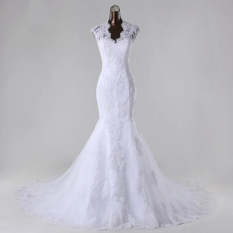 

2019New style high quality custom made mermaid wedding dress white ivory vestido de noiva brides dress ball gown