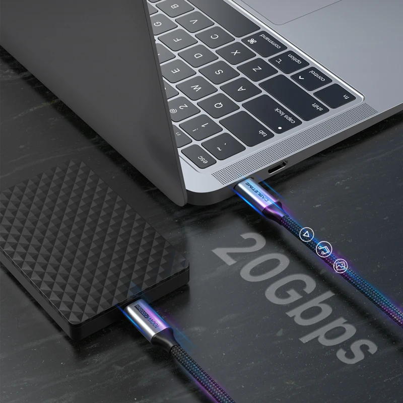 thumbnail image 2 of Fasgear USB C To USB C 3.2 Gen 2x2 Cable 6ft, 20Gbps 4K@60Hz Video Cable, TPE 100W 5A PD Data Sync Type C Cord Compatible For Mac-Book Pro/i-Pad 2022/ Sam-Sung S21/ USB-C 2 of 9