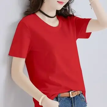 

Summer 2020 short beige sleeve t shirt Women Top Garment black