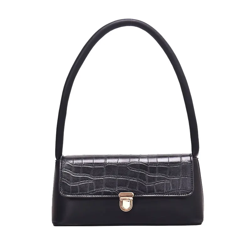

Elegant Female Crocodile pattern Tote bag 2019 New High Quality PU Leather Women's Designer Handbag Lock Shoulder Messenger Bag
