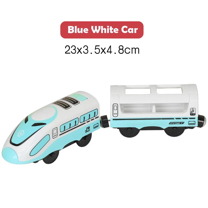 Kids RC Electric Train Set Locomotive Magnetic Train Diecast Slot Toy Fit for Wooden Train Railway Track Toys for Children Gifts 21