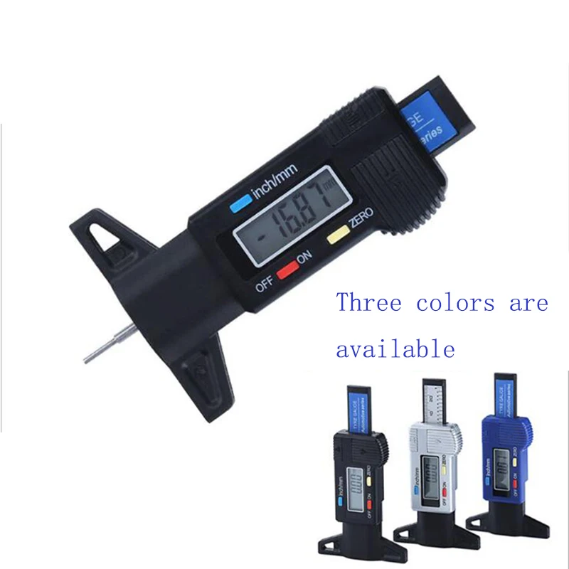 

Electronic digital display tire pattern depth gauge 0-25mm tire pattern measuring tool depth vernier caliper depth gauge