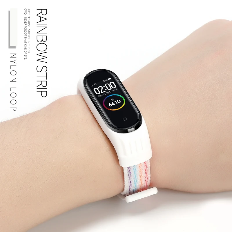 7918 Нейлоновый браслет-петля для mi band 3 4, силиконовый ремешок для xiaomi mi band 3, сменный ремешок для mi band 4, аксессуары - Цвет: 7918