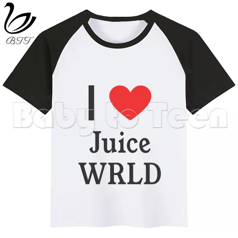 Juice Wrld/Новинка; детская летняя повседневная футболка для мальчиков и девочек; детская одежда с принтом; топы; милая детская футболка с короткими рукавами