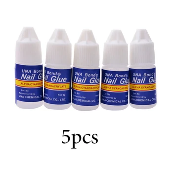 

2020 5pcs New Arrive Nail Glue for False Nail Use for UV Acrylic Rhinestones Nail Art Tool Decoration Fashion Nail Foil Glue 3g