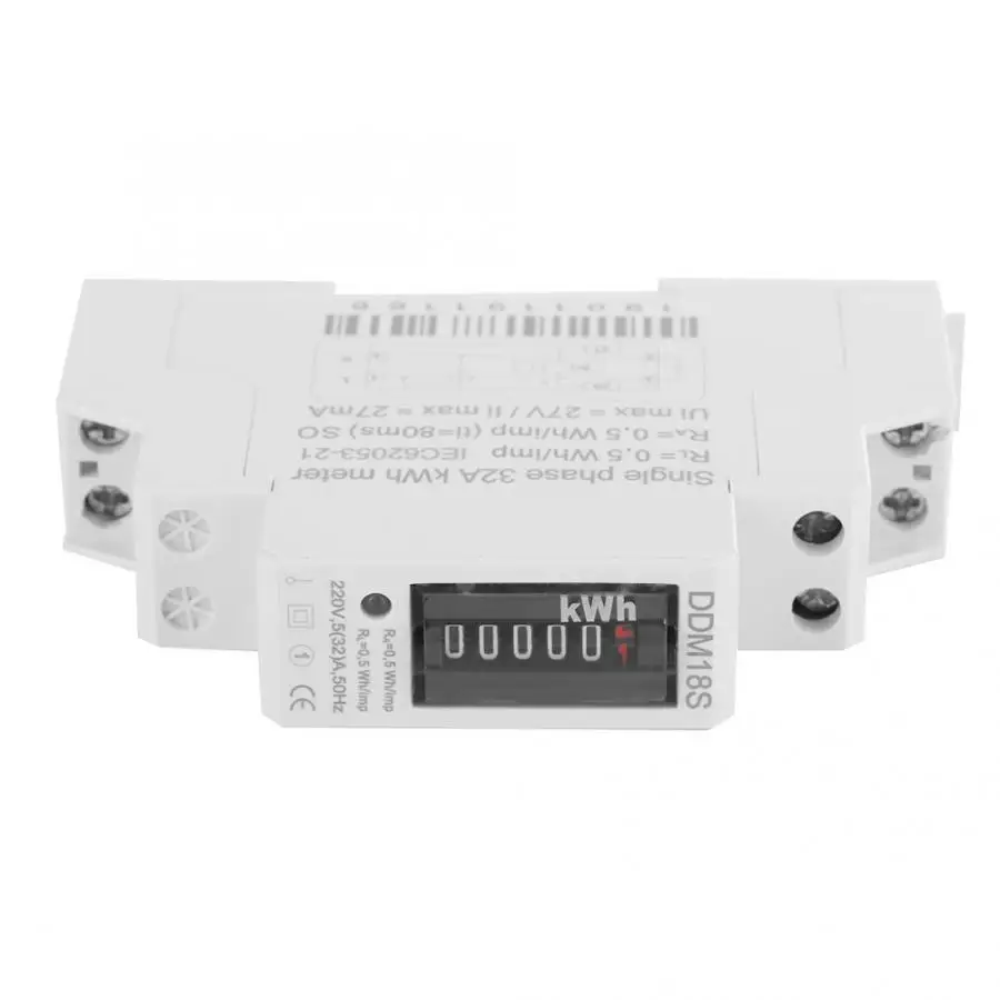 1P однофазный измеритель электроэнергии на Din рейке DDM18S 220 В/230 В рейке|Измерители