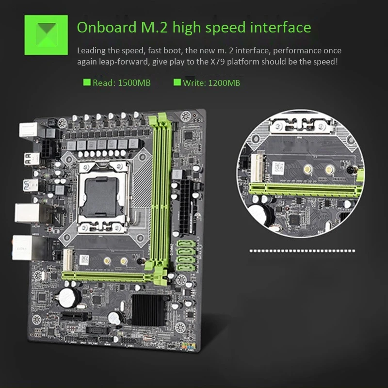 X79A Lga 1356 материнская плата Usb3.0 поддержка серверной памяти Reg Ecc и процессор Lga1356 Xeon E5 для настольного сервера Ddr3 Ecc Reg Ram