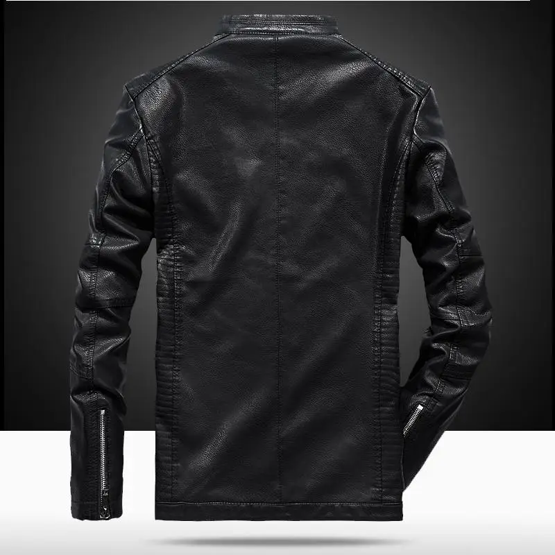 Новинка 2020 кожаная куртка Мужская одежда зимняя бархатная теплая с паровозиком
