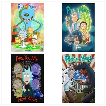

"Rick and Morty",5D DIY Diamond Painting Full Square/Round Drill Embroidery Cross Stitch gift Home Decor WG1803