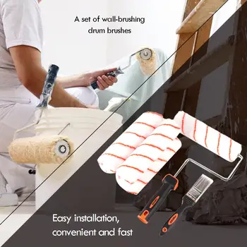 

DIY Paint Roller Brushes Set Wall Painting Brush for Home Office Wall Decoration Household Decoration Essential Supplies