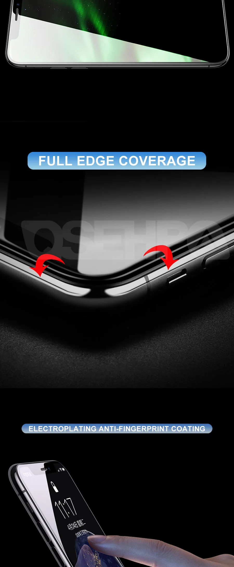 10D закругленные края полное покрытие закаленное стекло на iPhone X XR XS Max Защитное стекло для iPhone 7 8 6 6S Plus пленка