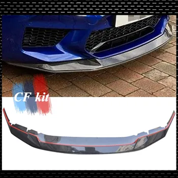 

For M5 V Style Carbon fiber Front Bumper Lip Spoiler For BMW 5 Series F90 M5 2018 up Bmupers Spiltters Car Styling