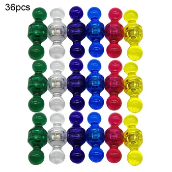 

36pcs/set Home Office Fridge Push Pin Magnet Color Randomly Paper Holder Portable Thumbtack Transparent Acrylic For Whiteboard