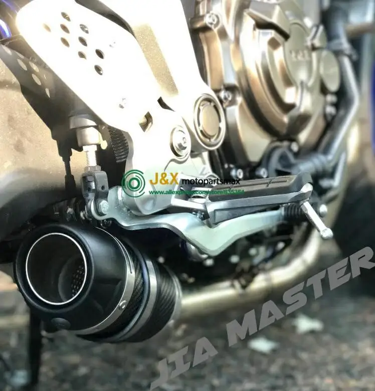 Полная выхлопная система мотоцикла слипоны для Yamaha MT07 FZ07 MT FZ 07 XSR700 средняя Соединительная труба