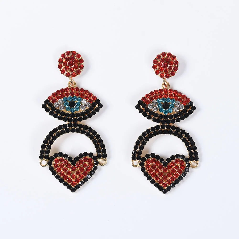 Модные серьги от сглаза Boho со стразами длинные висячие Висячие для женщин