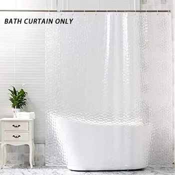 

3D Watercube Blue Plastic Shower Curtain Eva Bathroom Bathroom Curtain Partition Curtain Waterproof Mildew