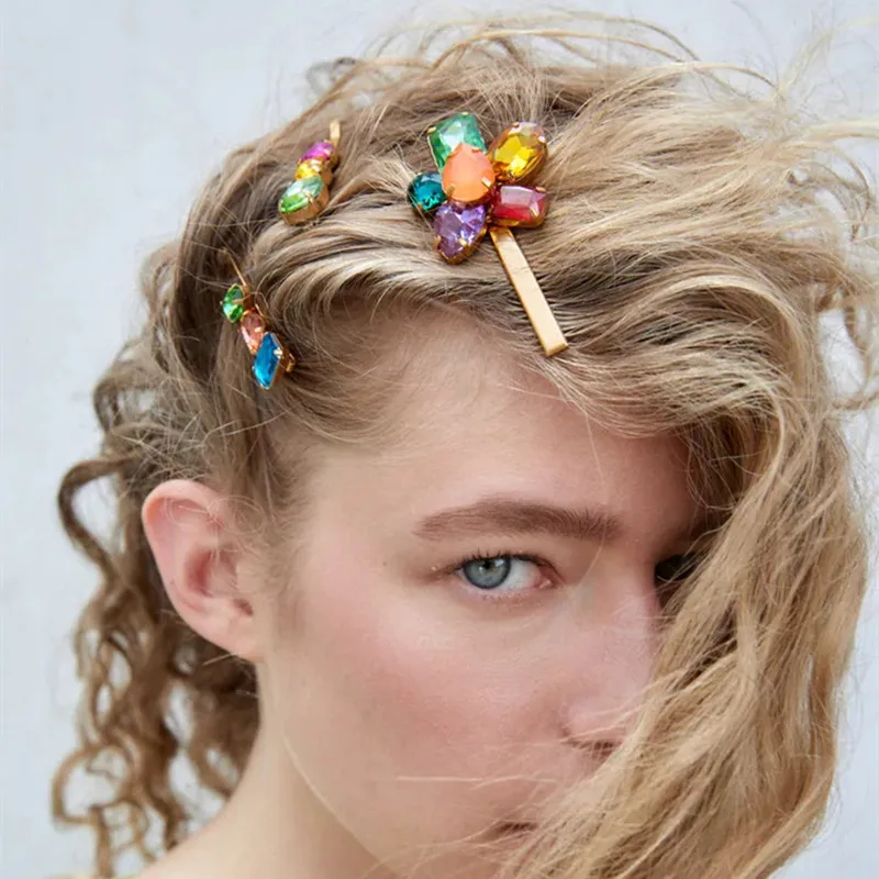 3pc/set Fashion Crystal Flower Hair Clip Women Za Hairpins Wedding Bridal Hairclip Barrettes Head Wear Ornament Hair Accessories jewelry accessories hair accessory hair clip