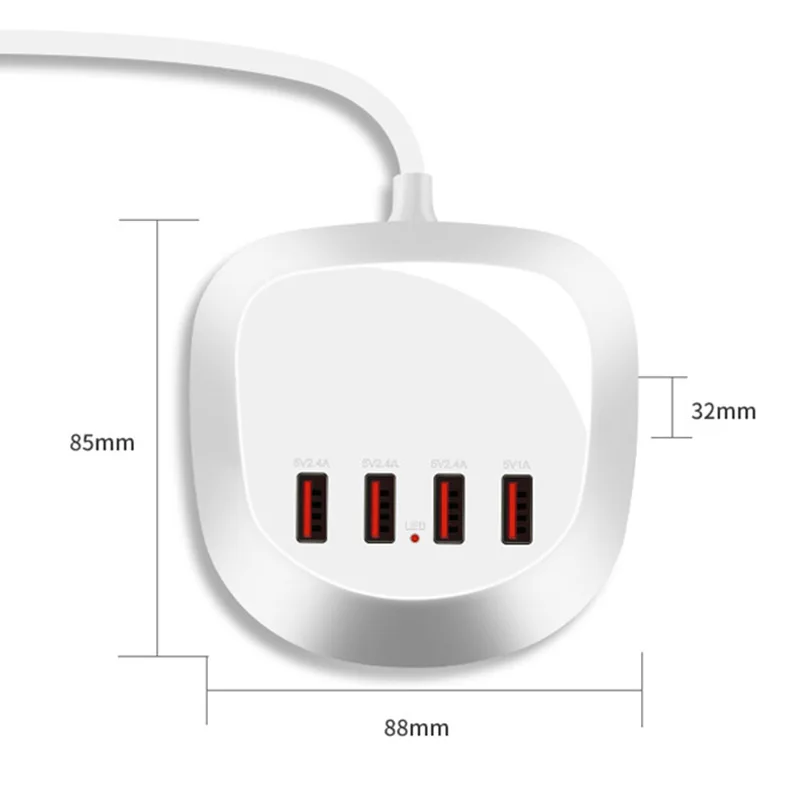 4 usb порта адаптер питания зарядное устройство для путешествий сотовый телефон смартфон планшет ND998