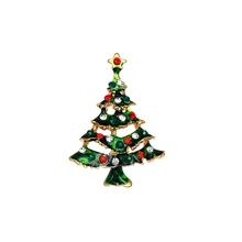 Европейская и американская Рождественская елка, брошь, аксессуары, сплав, капля масла, креативная брошь на воротник, корсаж