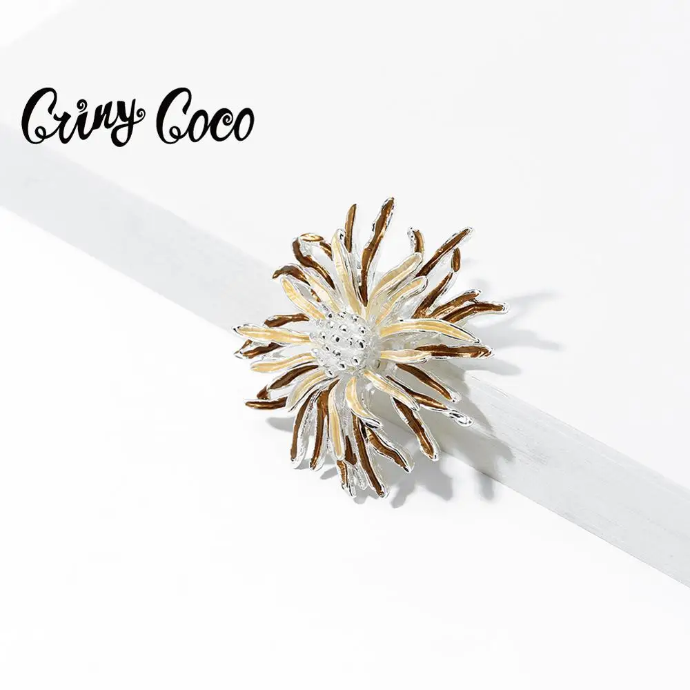 Cring Coco 2020 модная эмалированная брошь с хризантемами женские роскошные ювелирные
