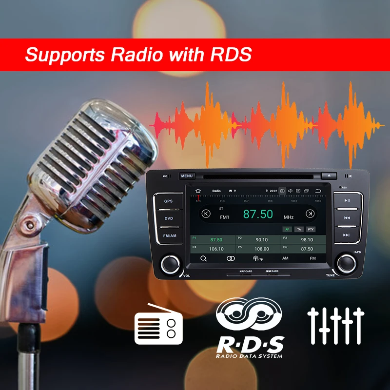 Excellent AUTOTOP 7" 2 din android 9.0 Car DVD Player for For SKODA/Octavia 2009-2013 4G Wifi Mirrorlink GPS Radio RDS Bluetooth Canbus 5