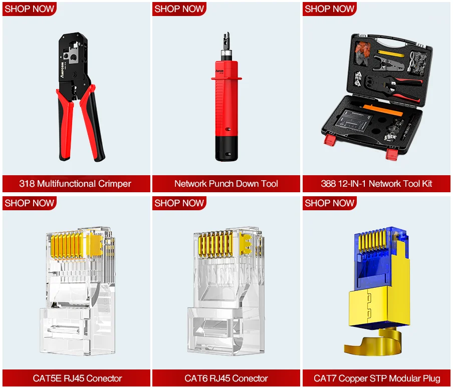 Haeaec3e37102492185fe484d0c91c2baL AMPCOM Tester de Cable de red rj45 RJ11 red LAN Ethernet RJ45 probador de Cable de LAN herramienta de Red red de reparación