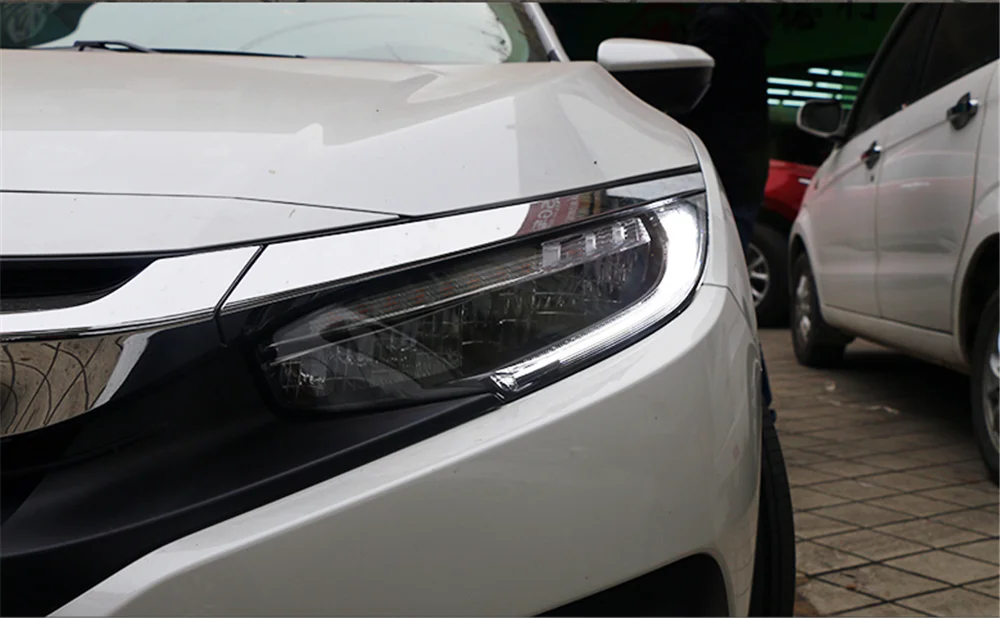 Пара для Honda Civic светодиодный фары Civic HID фары биксеноновые фары Противотуманные фары Дневные ходовые огни динамический поворот