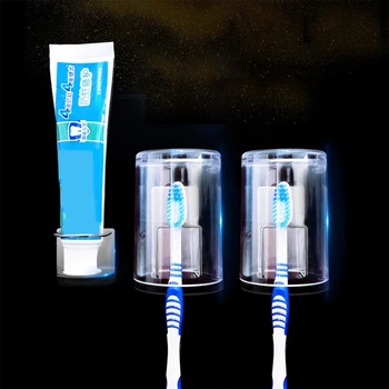 

Wall-Mounted Stainless Steel Toothbrush Toothpaste Holders Bathroom Toothbrush Storage Rack Free Punching Quick Drain Avoid Mold