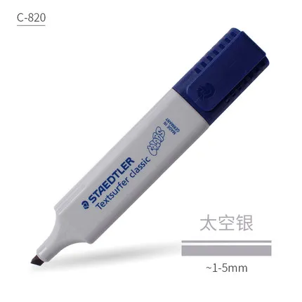 1 шт. Staedtler sharpie цветной хайлайтер 364 Детские макароны студентов с офисными бликами текст маркер для выделения ручка - Цвет: Space silver