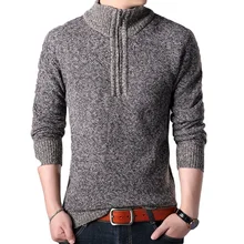 2021 Men's Fashion Sweaters New Pullovers Solid Long Sleeves Thick Slim Outdoors Keep Warm Male Spring Autumn Winter Clothes Men