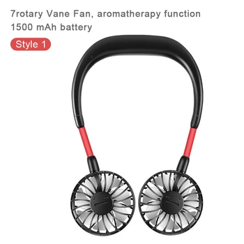 

Mini Fan Portable USB Hands-free Hanging Neck Fan Rechargeable Sports Fans 360 Degree Adjustable Outdoor Charging Air Cooler 40D