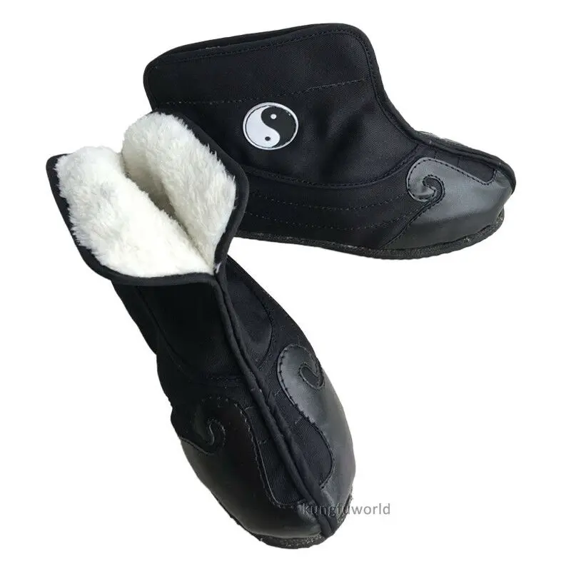 Men's Women's Winter Taoist Tai chi Boots Kung fu Martial arts Shoes Wushu Wing Chun Footwear