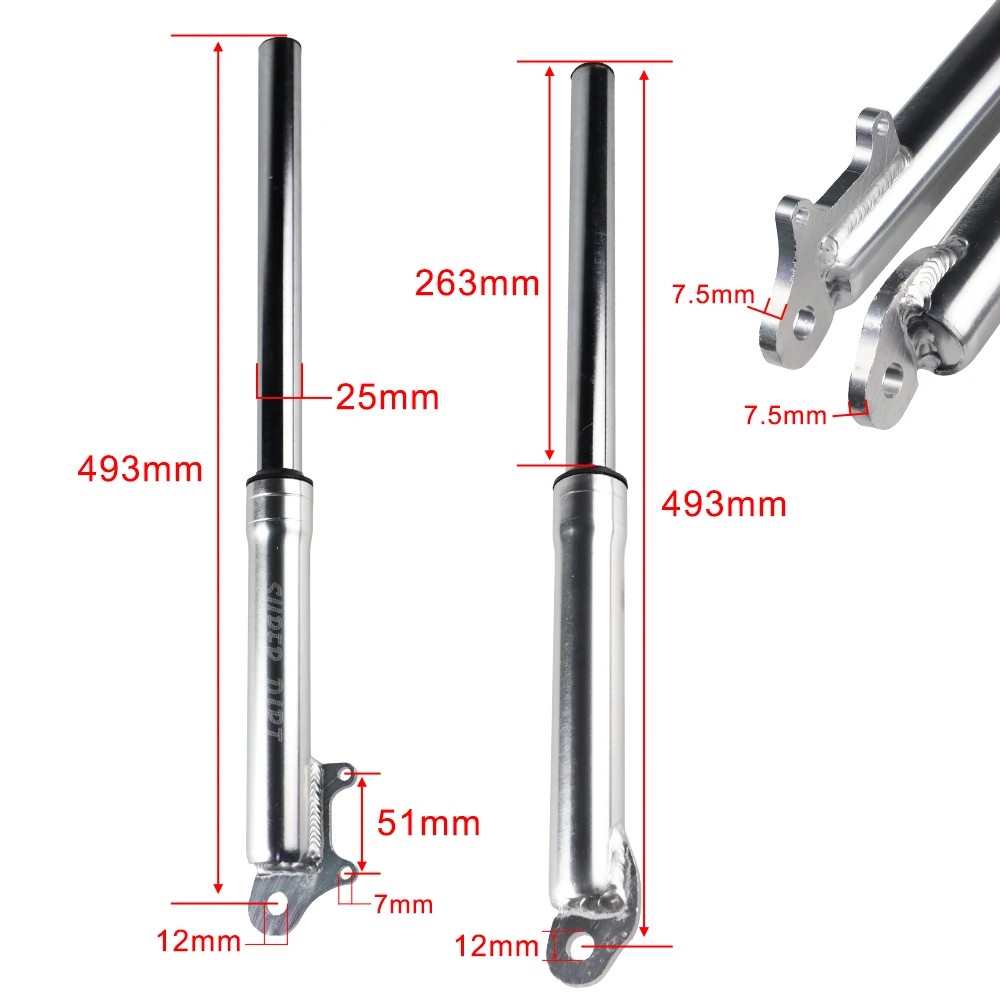 New Front Forks Shock For For Coolster Mini Pocket Bike 47cc 49cc QG-50 FK08 2 Stroke High Quality