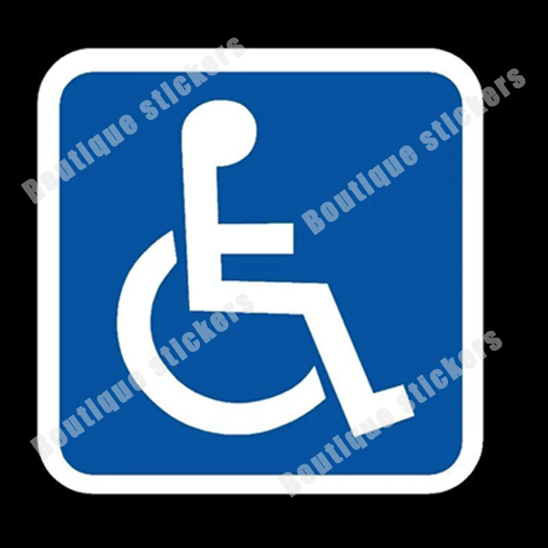 Picto autocollant HANDICAP INVISIBLE pour pare brise - fond bleu