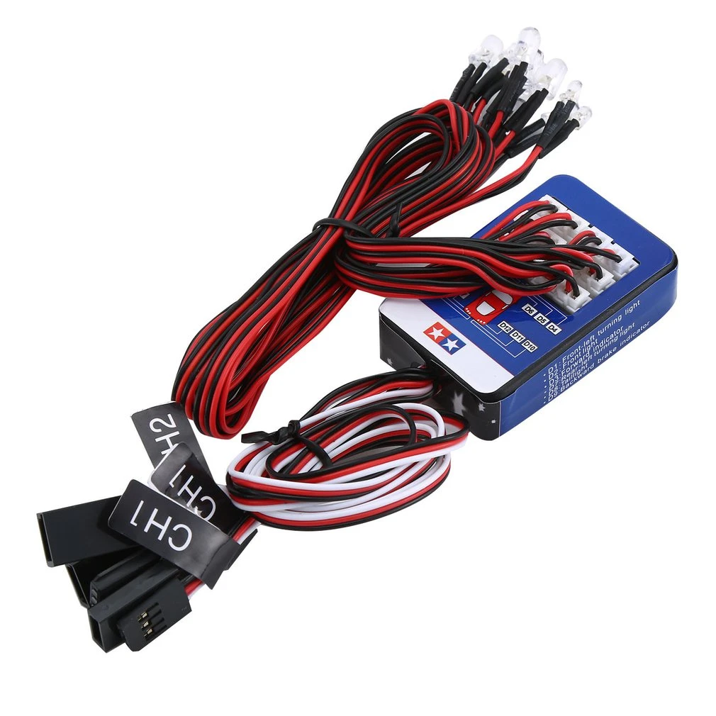 2x 12 LED Lighting Kit Steering Brake Simulation Flash Light For 1//10 RC Car