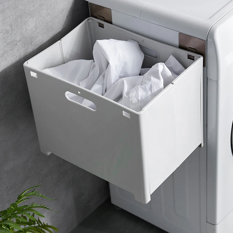 Dirty Laundry Clothes Basket Wall Hang Vertical Indoor Bathroom Storage Box Folding Storage Organizer Dirty Clothes Basket