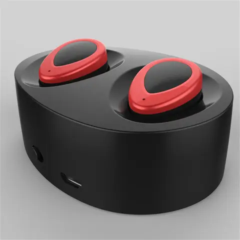 Fone de Ouvido sem Fio Fone com Cancelamento Earbud com Microfone para Chamadas Kapcice Invisível Mini Negócio Bluetooth Ruído Telefone