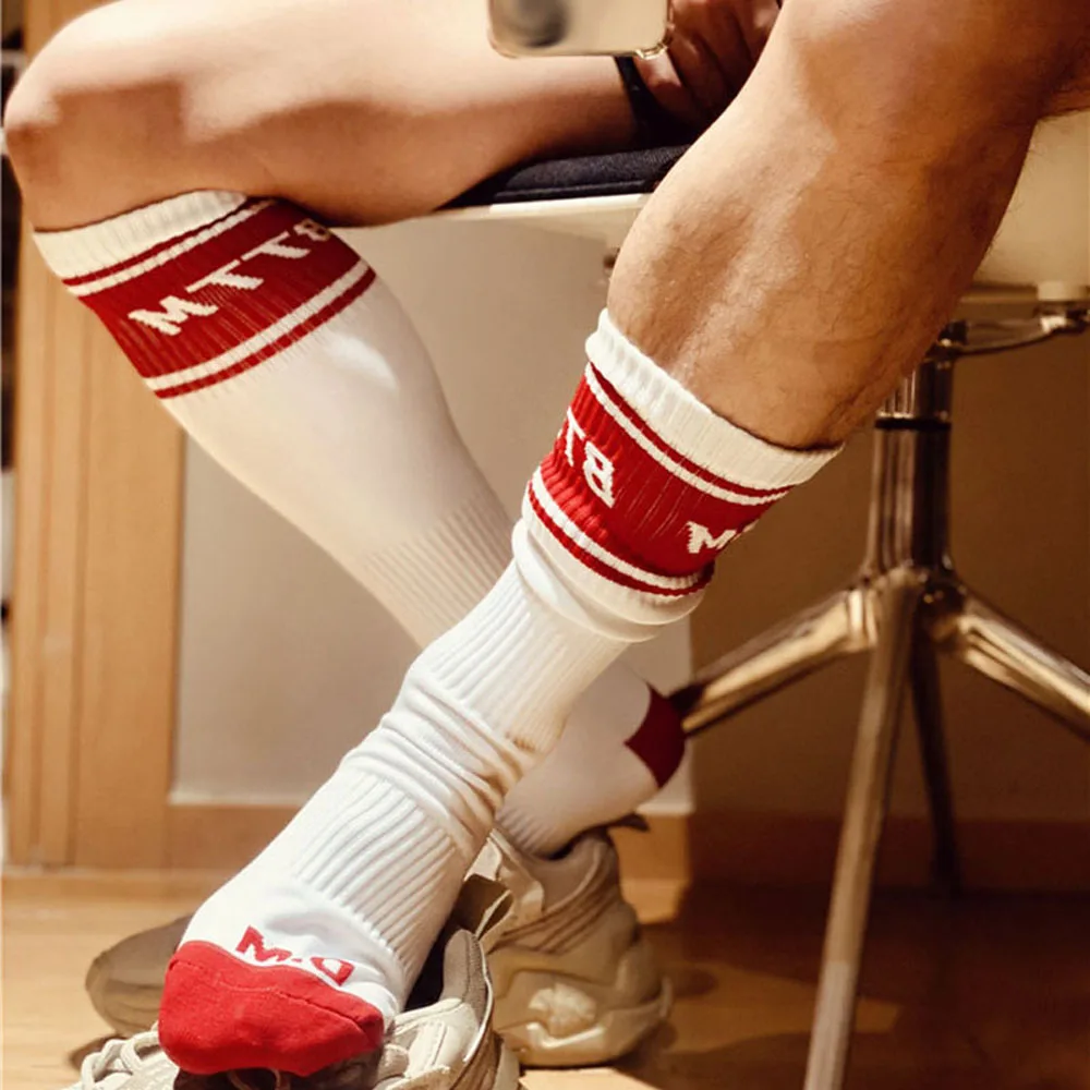 Мужские носки calcetines skarpetki hombre нейлоновые спортивные длинные футбольные meias