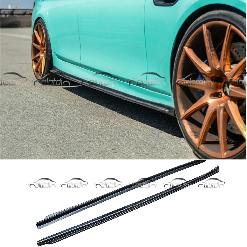 

OLOTDI Car Tuning 3D Style Carbon Fiber Side Skirts Extension Lip Body Kits for BMW F10 M5 M-Tech