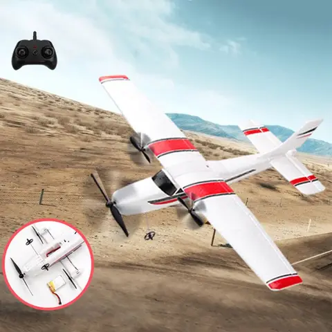 Beginner Electric RC Airplane RTF Epp Foam Remote Control Glider Plane More Battery Increase Fly Time Electric RC Airplane FX801 title=