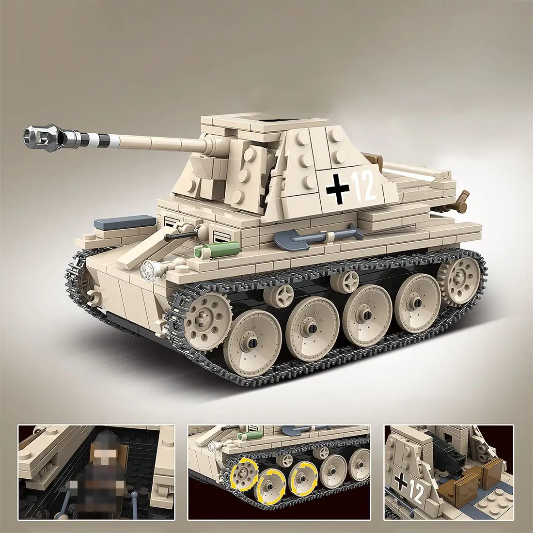 608 шт лузетка III анти-Танк бластер Кирпичи DIY маленькие частицы военные строительные блоки модель набор сборных игрушек для детей Подарки