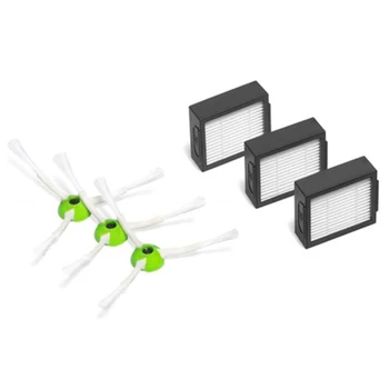 

XMX-3 x Hepa Filter+3 x Side Brush For Roomba I7 E5 E6 I Series Robot Vacuum Cleaner Replacement Spare Parts